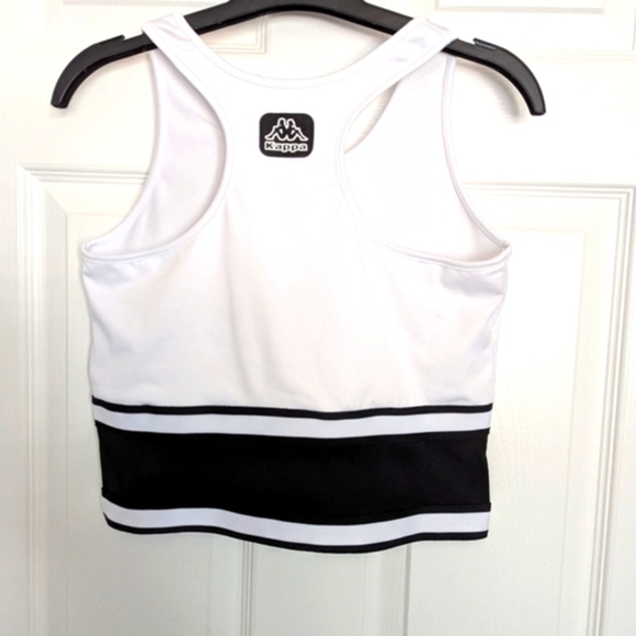 Kappa Women's (Size Small) Monochrome Logo Tank Top/Crop Top With Racerback - Picture 2 of 6